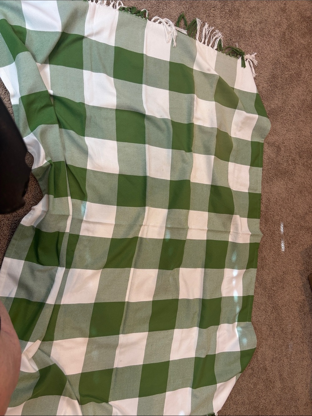 Green & White Check Shirt throw- Brand threshold